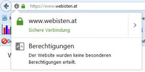 Screenshot Website Webisten mit HTTPS